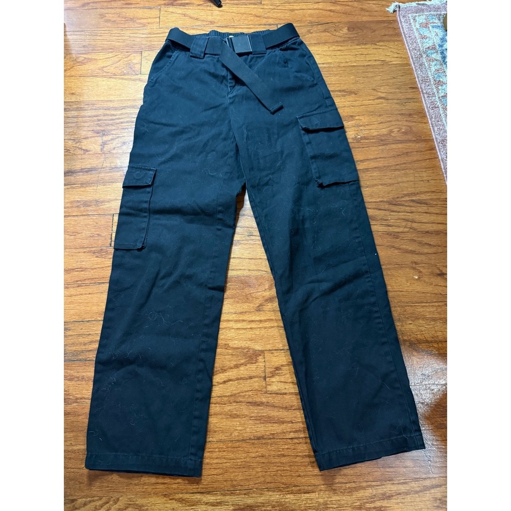 Tna Aritzia Black Cargo Pants Women Small Belted Straight Leg Streetwear Utility